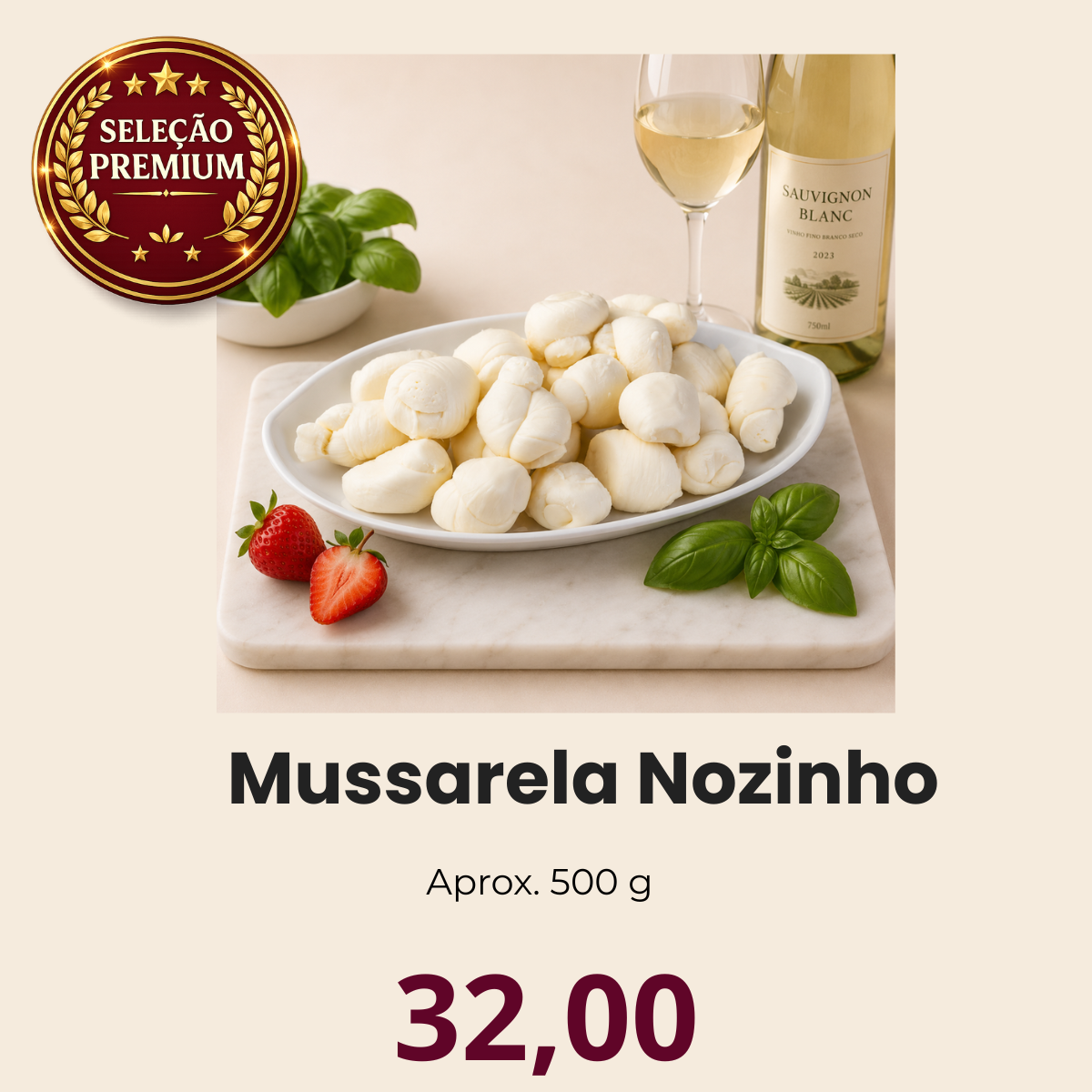 Queijo Mussarela Nozinho Lactominas