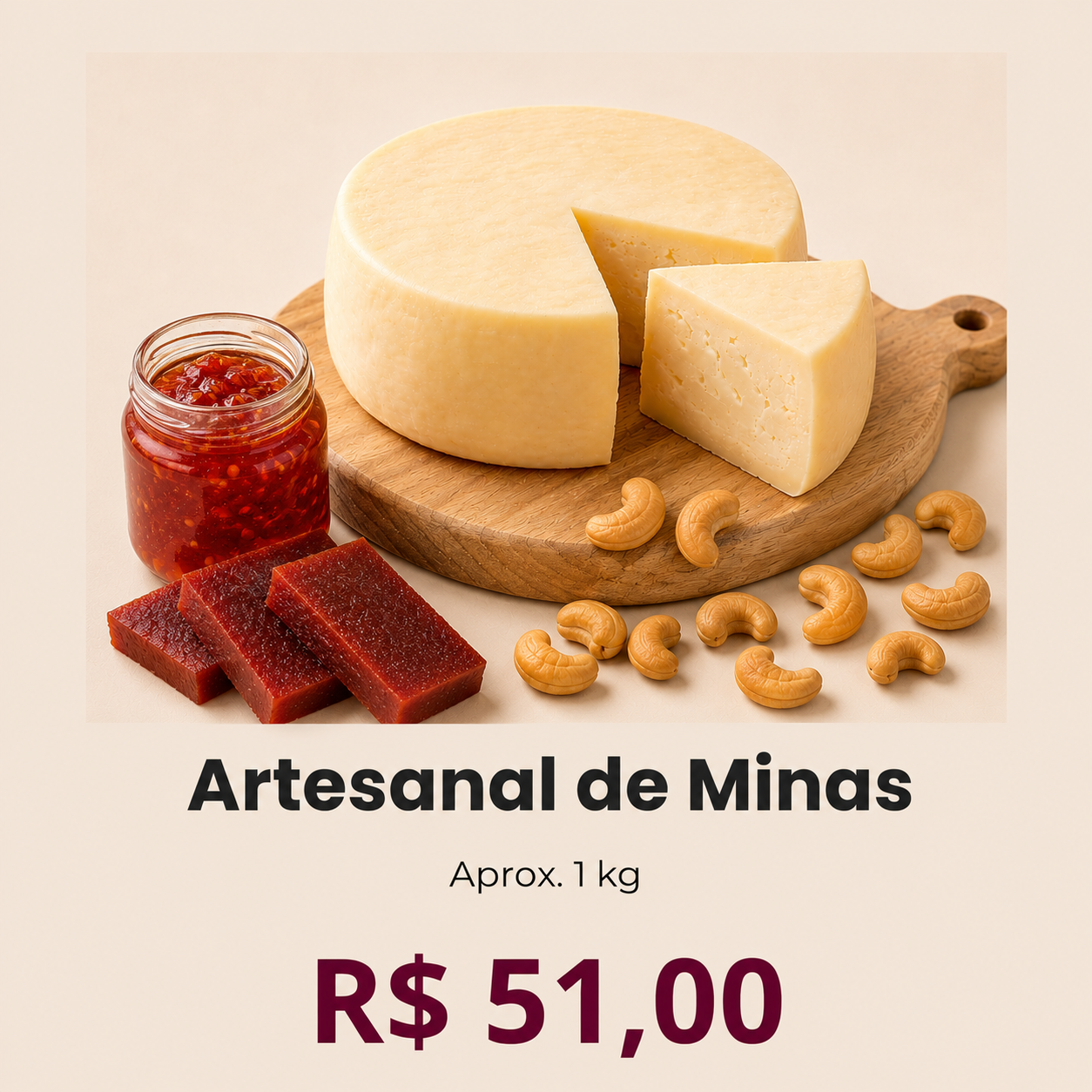Queijo Minas Artesanal Perobas