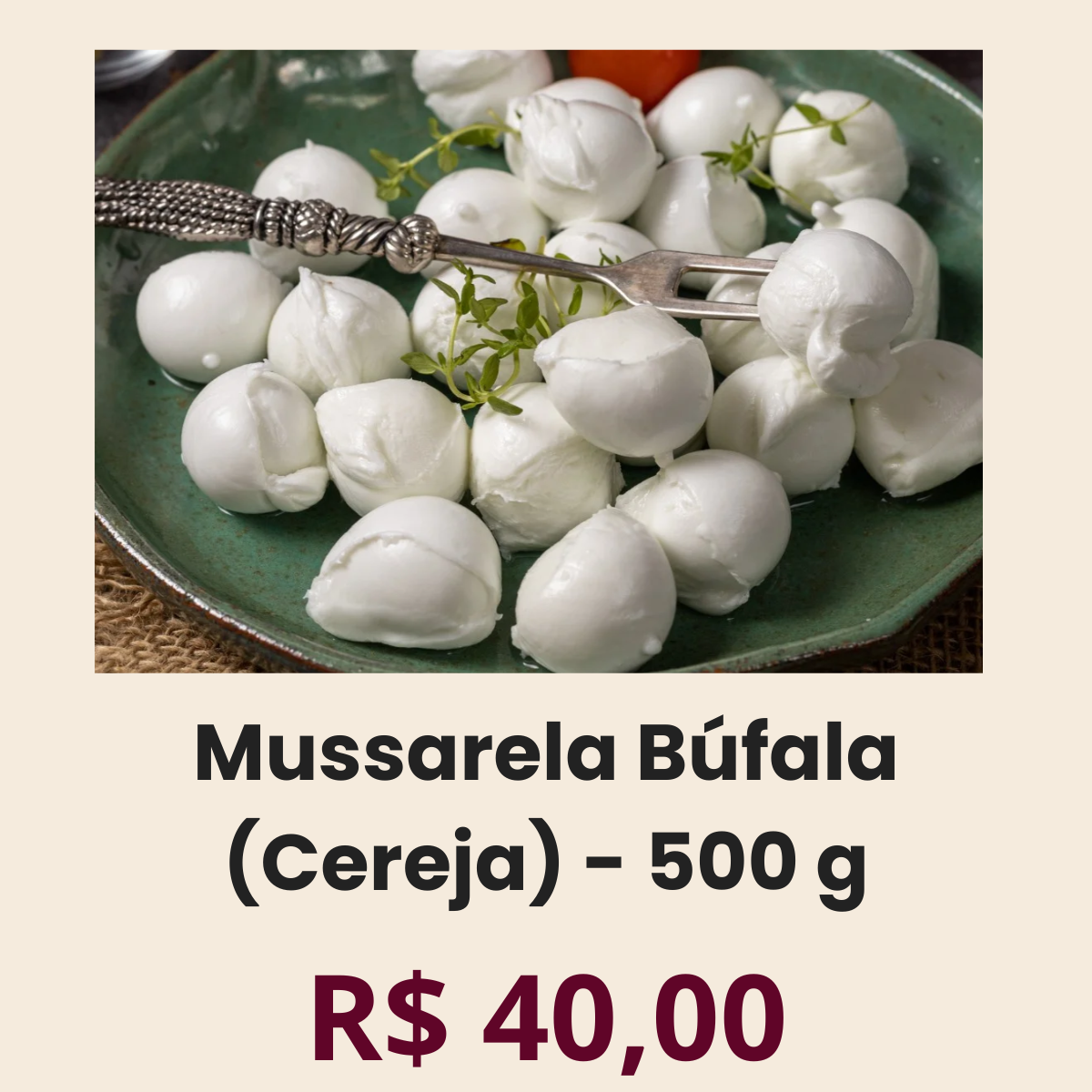 Mozzarela de Búfala Cereja Pote