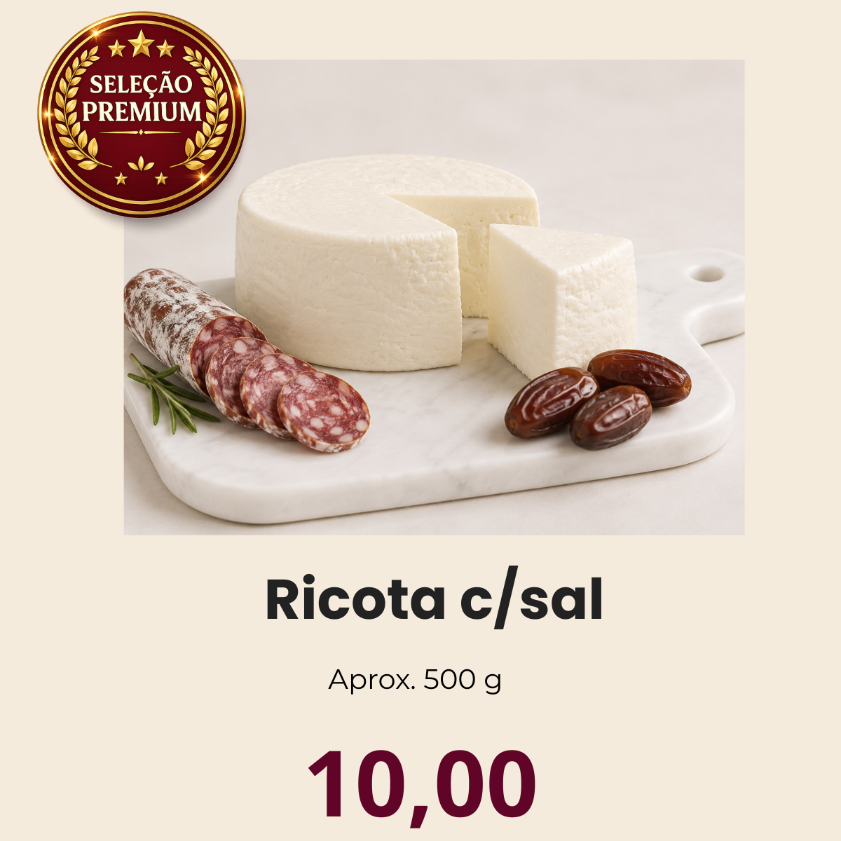 Queijo Ricota c/ Sal Lactominas
