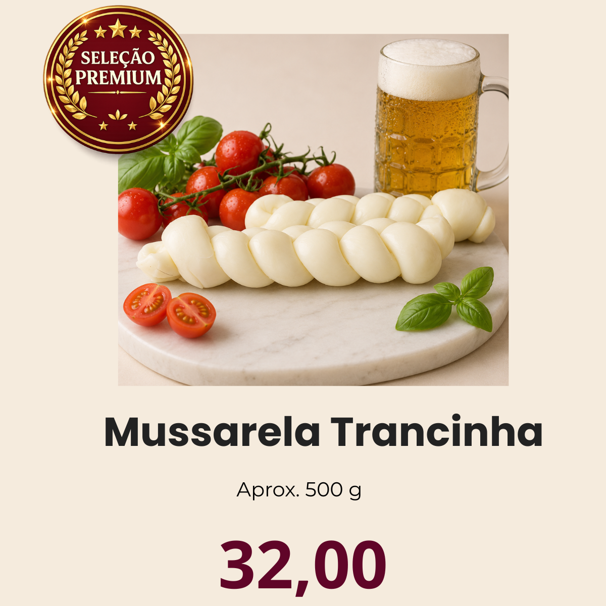 Queijo Mussarela Trançinha Lactominas